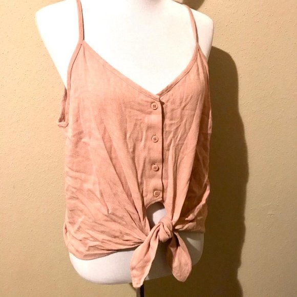 Topshop Botton Front Slouchy Tank Top - Picture 1 of 6